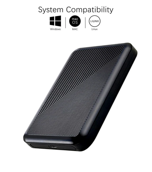 Alt view image 7 of 10 - Tianken 500GB Ultra Slim Portable External Hard Drive USB 3.1 Type C HDD Storage for PC, Mac, Laptop, PS4, Xbox one