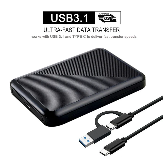 Alt view image 8 of 10 - Tianken 500GB Ultra Slim Portable External Hard Drive USB 3.1 Type C HDD Storage for PC, Mac, Laptop, PS4, Xbox one