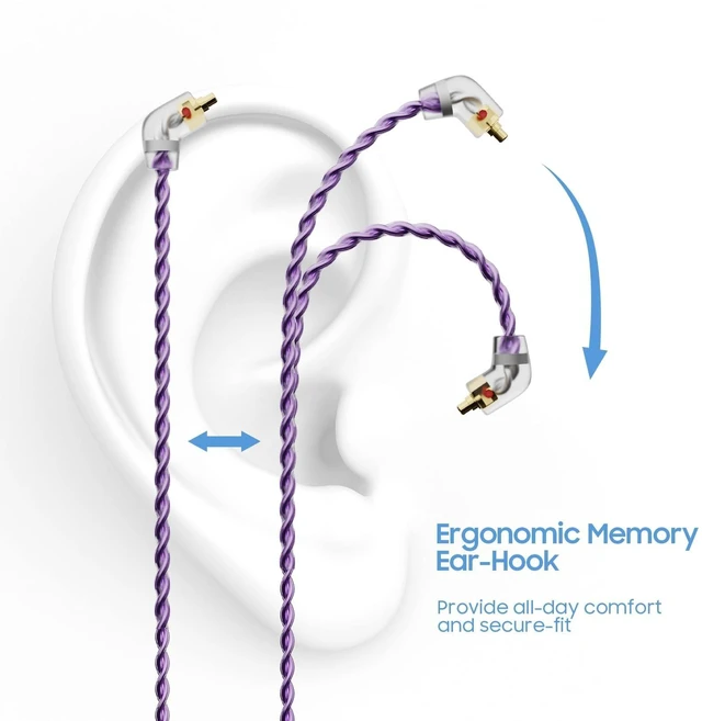 Alt view image 10 of 10 - BASN SC100 Silver Plated Earphone Cable, 150cm MMCX Detachable Cable for in-Ear Monitors - Designed for BASN Series IEMs Including Bsinger & Bmaster
