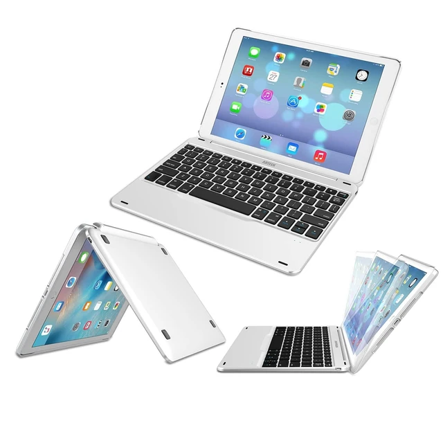 Alt view image 7 of 10 - Arteck iPad 9.7-inch Keyboard, Ultra-Thin Bluetooth Keyboard with Folio Full Protection Case for iPad 9.7, 130 Degree Swivel Rotating