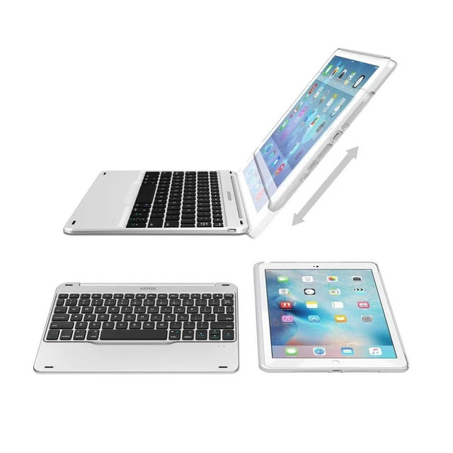 Alt view image 9 of 10 - Arteck iPad 9.7-inch Keyboard, Ultra-Thin Bluetooth Keyboard with Folio Full Protection Case for iPad 9.7, 130 Degree Swivel Rotating