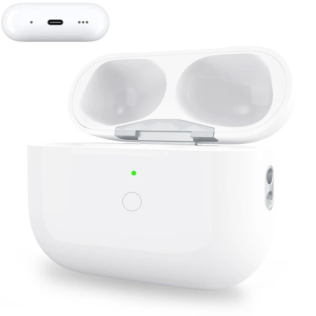 Alt view image 6 of 10 - Wireless Charging Case for AirPods Pro 1/2 USB C Prot with Bluetooth Button
