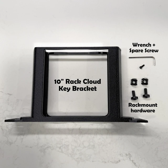 Alt view image 8 of 10 - Bartallama3D 1U 10" Rackmount Bracket for Unifi Cloud Key G2 (Black)