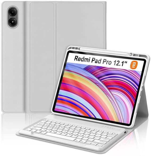 Alt view image 6 of 10 - Keyboard Case for Redmi Pad Pro / Xiaomi Poco Pad 12.1 inch, Magnetic Detachable Wireless Keypad, Protective Folio Cover with Pen Holder for Xiaomi Tablet Redmi Pro 12.1" 2024 Release, Auto Sleep/Wake