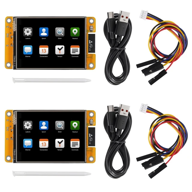 Alt view image 6 of 10 - AOICRIE 2pcs 2.8" inch ESP32 Display ESP32 Development Board ESP32-2432S028R WiFi Bluetooth Resistive Touch Screen ILI9341 Driver 240X320 Smart Display TFT LCD Module
