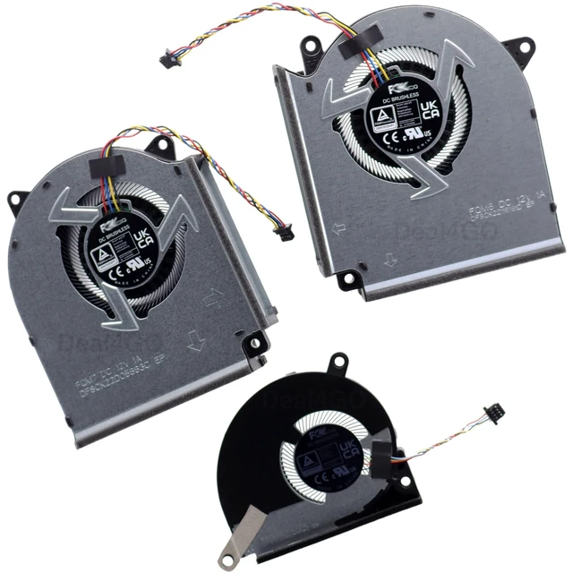 Alt view image 6 of 10 - Deal4GO 12V CPU GPU Graphics DDR5 VRAM Cooling Fan Replacement for ASUS G614JV G614JI G614JZR G634JZR G814JZ G614JV-AS74