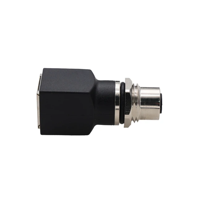 Alt view image 7 of 10 - HangTon M12 to RJ45 Ethernet Adapter, 4pin D-Code Female for Network Switch Profinet EtherCat Industrial Machine Control Automation Sensor Encoder, CAT5e CAT6 1Gbps Speed, Waterproof