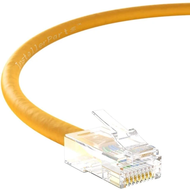 Alt view image 6 of 10 - InstallerParts (10 Pack Ethernet Cable CAT5E Cable UTP Non-Booted 5 FT - Yellow - Professional Series - 1Gigabit/Sec Network/Internet Cable, 350MHZ