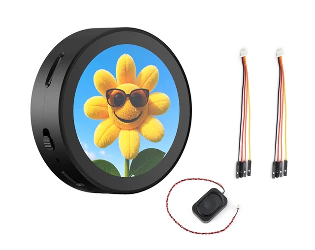 Alt view image 6 of 10 - ESP32-S3 1.85inch Round Touch LCD Development Board, 360x360, Supports Wi-Fi & BLE 5, AI Speech, Smart Speaker Box, Support AI Interaction and Offline Voice Control, with 8 2W Speaker