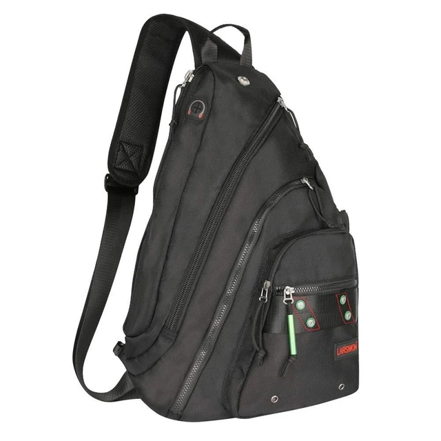 Alt view image 6 of 10 - Larswon Sling Backpack, Sling Bag Laptop, Crossbody Bag Men, Shoulder Bags Black