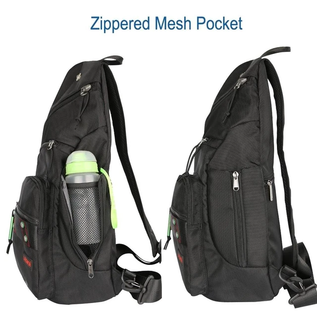 Alt view image 10 of 10 - Larswon Sling Backpack, Sling Bag Laptop, Crossbody Bag Men, Shoulder Bags Black
