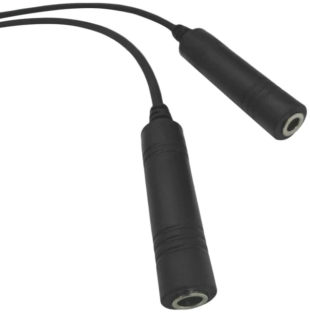 Alt view image 6 of 8 - stdgove GA Dual Plug General Aviation Headset to 6 Pin LEMO Adapter Cable Aircraft Pilot Headphones Connector Compatible with Bose A20 A30 Headphone (Pattern 2)