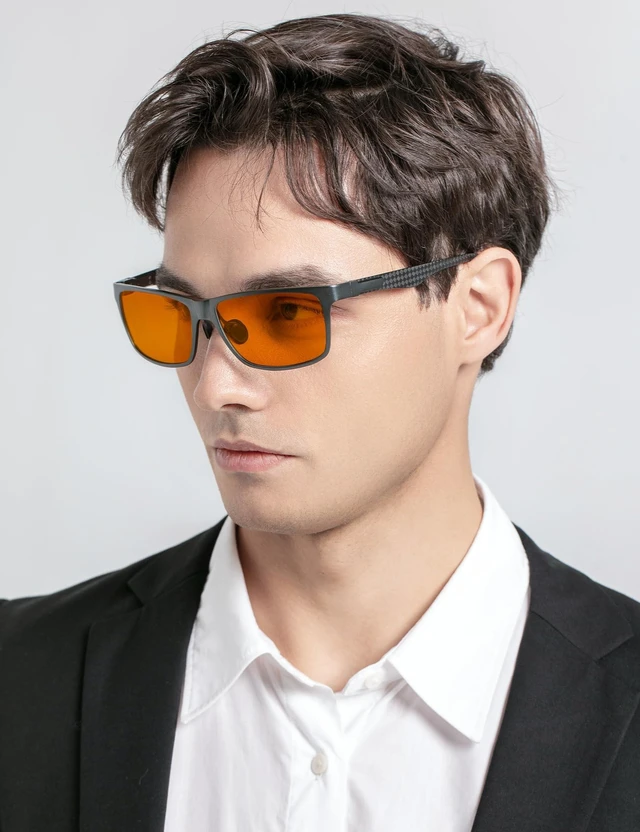 Alt view image 7 of 10 - ANYLUV Blue Light Blocking Glasses Men Computer Gaming Glasses Lightweight Al-Mg Metal Anti Eyestrain Eye Protection