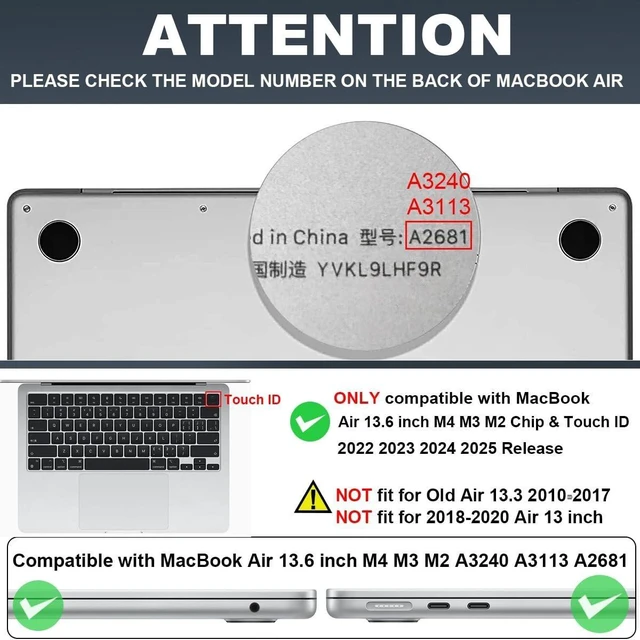 Alt view image 7 of 10 - LCMOCICO for MacBook Air 13 Inch Case 2026 2025 2024 2023 2022 Release M5 A3449 M4 A3240 M3 A3113 M2 A2681, Scratch Resistant Plastic Hard Shell Case for MacBook Air 13.6 M5, Astronauts Space Dog