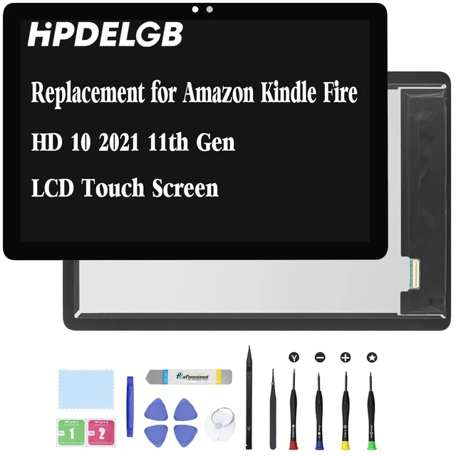 Alt view image 6 of 10 - HPDELGB Replacement for Kindle Fire HD 10 2021 11th Gen LCD led Screen Display Touch Digitizer Assembly (Black)