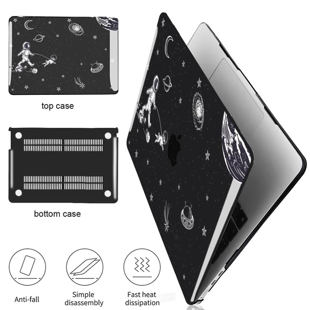 Alt view image 9 of 10 - LCMOCICO for MacBook Air 13 Inch Case 2026 2025 2024 2023 2022 Release M5 A3449 M4 A3240 M3 A3113 M2 A2681, Scratch Resistant Plastic Hard Shell Case for MacBook Air 13.6 M5, Astronauts Space Dog