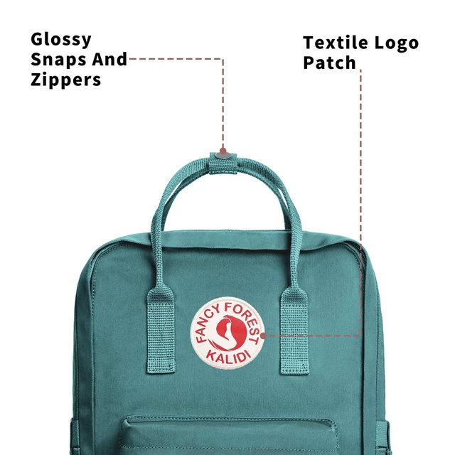Alt view image 8 of 10 - KALIDI Casual Laptop Backpack 15 Inches Classic Camping Rucksack Travel Outdoor Square Daypack College Hiking Gym Bag, Frost Green