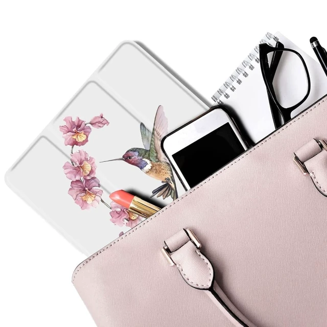 Alt view image 10 of 10 - MAYCARI Hummingbird Flower Case for iPad Air5/Air4 with Pencil Holder, Cute for iPad 10.9 Inch 2022/2020 Protective Case with Soft TPU Back, Auto Sleep/Wake Cover Slim Shell