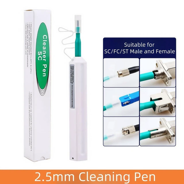 Alt view image 8 of 10 - TXWTXPJ- 10-Pack SC Fiber Optic Cleaning Pen, 800+ Cleans per Pen, for SC/FC/ST 2.5mm Connectors, Data Center, Network Maintenance
