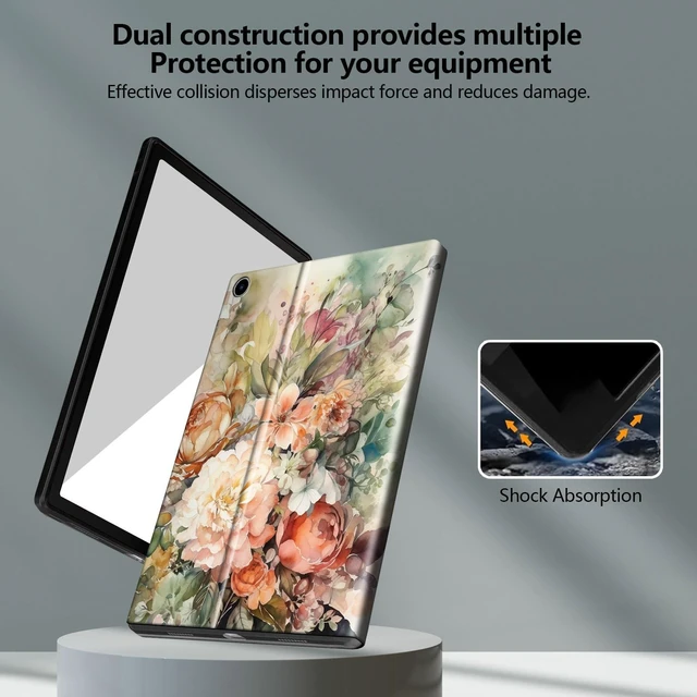 Alt view image 9 of 10 - for Fire Max 11 Tablet Case (13th Generation 2023) with Auto Wake/Sleep Flexible-Angle Viewing Stand Ultra Thin Lightweight Hard Back Shell for Fire Max 11 Case, Flowers in Full Bloom