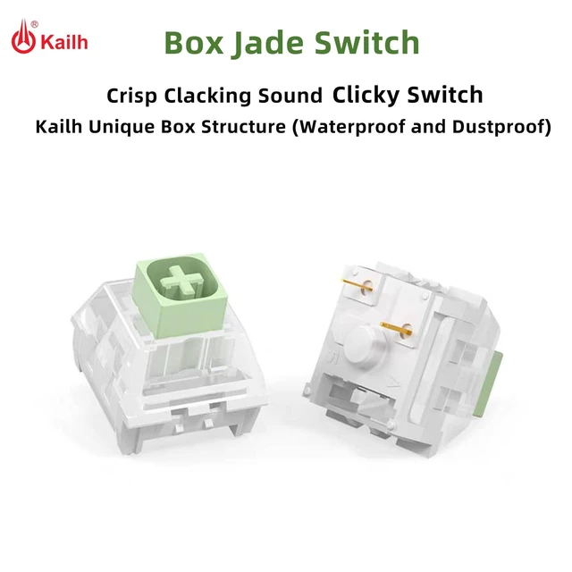 Alt view image 9 of 10 - Kailh Box Jade Clicky Keyboard Switch,3-pin 50gf Pre-Lubed Dustproof Waterproof RGB SMD Key Switches for Mechanical Gaming Keyboard(Box Jade,108pcs)