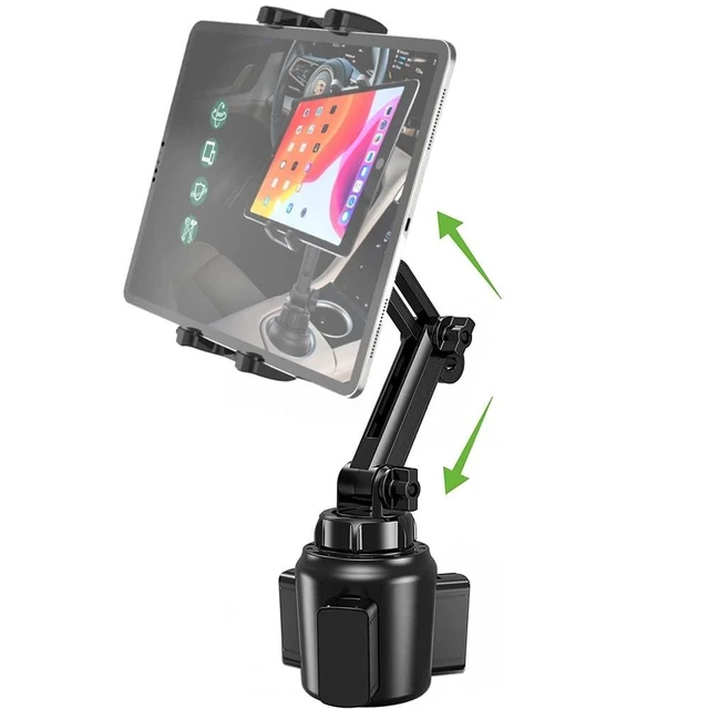 Alt view image 6 of 10 - Cuxwill Car Cup Holder Tablet Mount for 4-13" iPad & Phone, Universal Truck Cup Tablet Mount with Adjustable Arm for iPad Pro 12.9 9.7 Air Mini, Samsung Galaxy Fold 4 3, Kindle Fire HD, iPhone etc