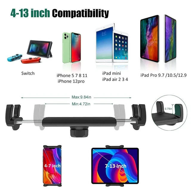 Alt view image 7 of 10 - Cuxwill Car Cup Holder Tablet Mount for 4-13" iPad & Phone, Universal Truck Cup Tablet Mount with Adjustable Arm for iPad Pro 12.9 9.7 Air Mini, Samsung Galaxy Fold 4 3, Kindle Fire HD, iPhone etc