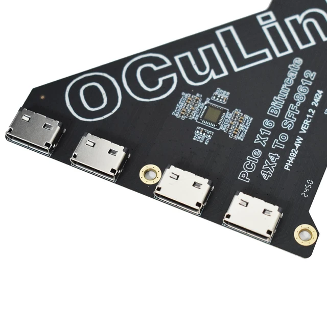 Alt view image 8 of 10 - LetLinkSo Gen4 PCIe to Oculink SFF-8612 Adapter SFF-8611 External Graphics Card for GPU Dock, eGPU, NVMe SSD (PCIe x16 to Oculink)