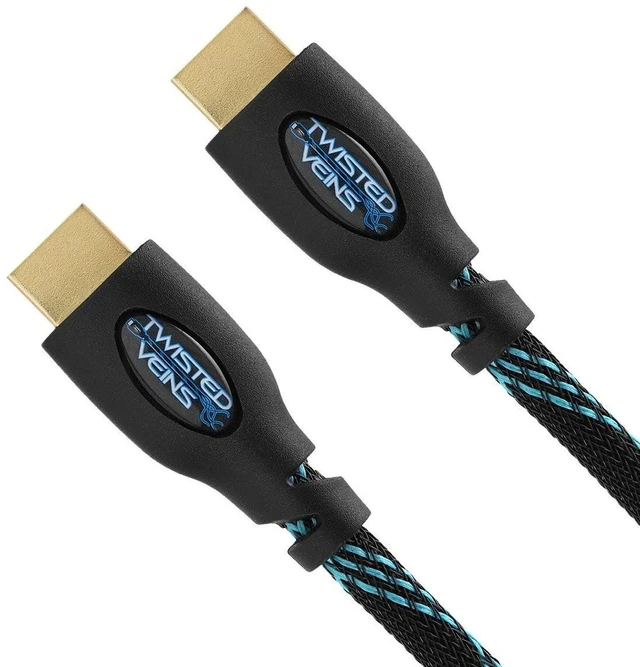 Alt view image 10 of 10 - Twisted Veins HDMI Cable 15 ft, 2-Pack, Premium HDMI Braided Cord Type High Speed with Ethernet, Supports HDMI 2.0b 4K 60hz HDR and ARC