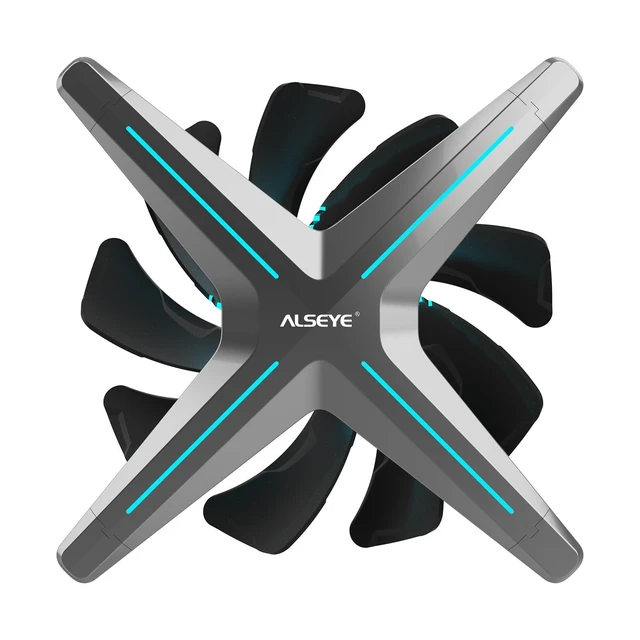 Alt view image 6 of 10 - ALSEYE X12 Case Fan ARGB PWM Computer Air Cooling Fan - High Performance Silent Operation 120mm RGB CPU Cooling (Gray, Reverse Blade)