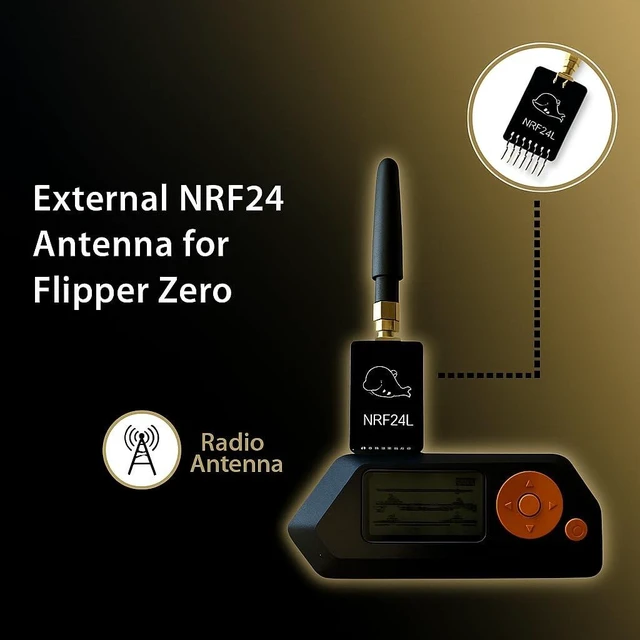 Alt view image 7 of 10 - NRF24 Expansion Board for Flipper Zero 2.4GHz Interface with 18 GPIO Pins, Developer Add-on for Testing and Custom Projects (Black)