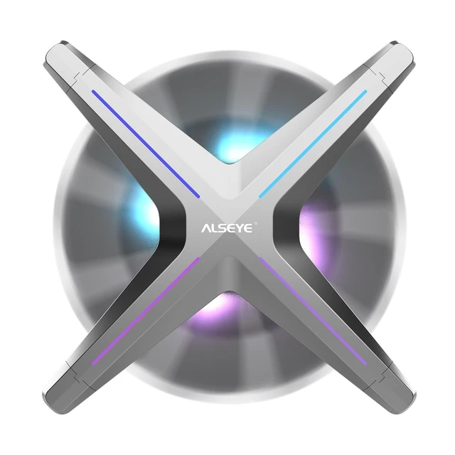 Alt view image 7 of 10 - ALSEYE X12 Case Fan ARGB PWM Computer Air Cooling Fan - High Performance Silent Operation 120mm RGB CPU Cooling (Gray, Reverse Blade)