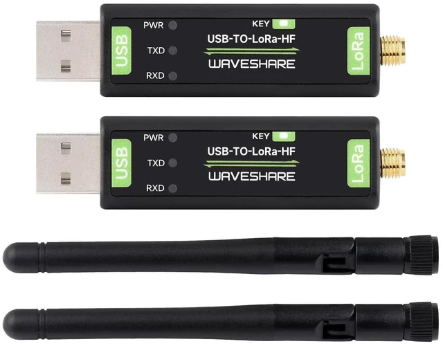 Alt view image 6 of 10 - Waveshare 2PCS USB to LoRa Data Transfer Module, Based On SX1262, Suitable for Data Acquisition in Industry and Agriculture-TCXO Crystal oscillator-2PCS Version