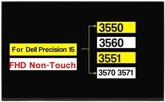 Alt view image 6 of 10 - 15.6" New Screen Replacement for Dell Precision 15 3550 3560 3551 3570 3571 P104F FHD 19201080 30 Pins 60HZ LCD Non-Touch Screen Display Panel (Not for 30pins Narrow)