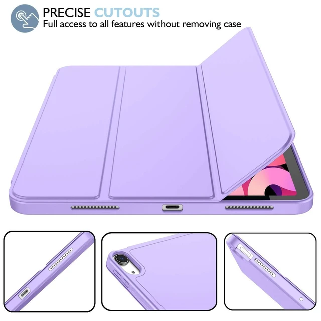 Alt view image 9 of 10 - iMieet iPad Air 11 Inch Case M4/M3/M2(2026/2025/2024), iPad Air 5th/4th Generation Case 2022/2020 10.9 Inch with Pencil Holder,Trifold Stand Smart Case with Soft TPU Back(Clove Purple)