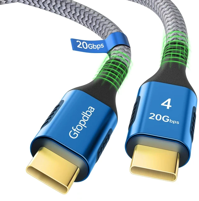 Alt view image 6 of 10 - 20Gbps for Long Thunderbolt 4 Cable 15FT, 240W Charging, 5K@60Hz, 4K@60Hz, USB4 Cable for iPhone 17, MacBook Air, iPad, Samsung, Mac mini M4 / M4 Pro