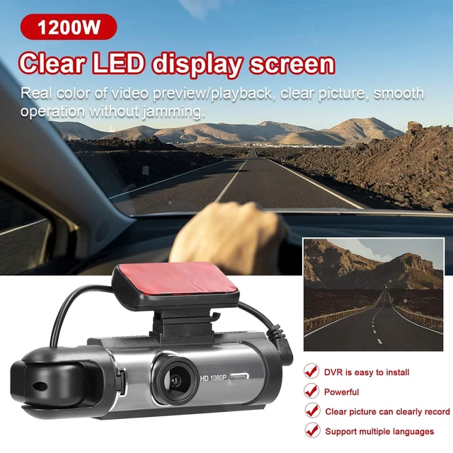 Alt view image 8 of 10 - Shkalacar Auto Dash Cam Car Video Recorder, Car Camera Recorder Night Viewing Motion Detection DVR 170 Degree Wide Angle Car Camcorder Multi-Language Dual Lens