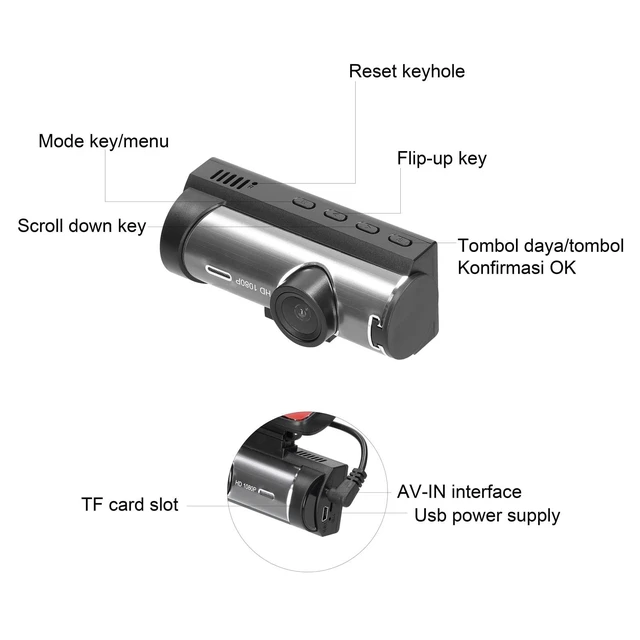 Alt view image 10 of 10 - Shkalacar Auto Dash Cam Car Video Recorder, Car Camera Recorder Night Viewing Motion Detection DVR 170 Degree Wide Angle Car Camcorder Multi-Language Dual Lens