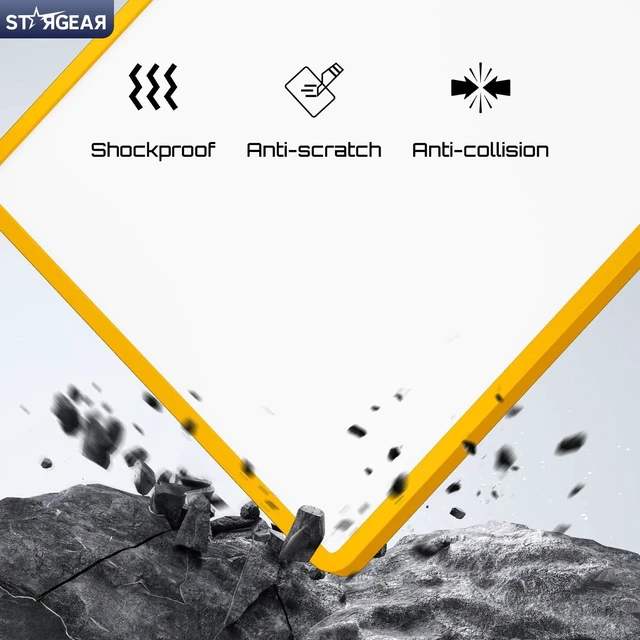 Alt view image 9 of 10 - STARGEAR Starlink Mini Case, Starlink Mini Protective Cover Liquid Silicone Case for Starlink Satellite Dish, Accessories for Starlinks Portable Full Cover Shell with Black Sticker, Safety Yellow