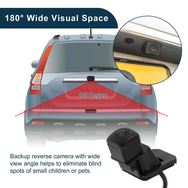 Alt view image 8 of 10 - TUCKBOLD Rear View Camera for Honda Vezel 2014-2019 120-180 Degree No.39530T7MH01 License Plate Park Assist Camera Backup Reverse Camera