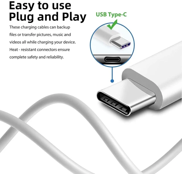 Alt view image 8 of 10 - 3 Pack 10FT USB C Camera Charger for Arlo Essential Camera 2nd/3rd Gen, Essential XL 2nd/3rd Gen, Essential Pan Tilt, Pro 6/XL 6, Ultra 3 Cam Charging Cord Power Cable for WYZE Duo Cam Pan, Cam Pan v4