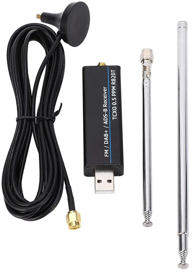 Alt view image 6 of 10 - RTL SDR Receiver Full Band Aluminum Enclosure and 2 Antennas Receiver Radio Receiver Software Defined Radio (100kHz-1.7GHz)