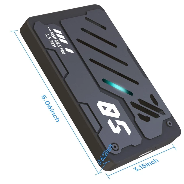 Alt view image 7 of 8 - CATHATRR USB3.0 2.5inch Aluminum Externals Hard Drive Mechanical Styles Storage Disk 5Gbps Speed and Shockproof Aluminum Externals