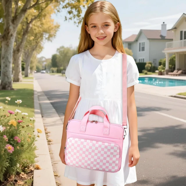 Alt view image 7 of 10 - Octsky Tablet Sleeve Bag Kids Tablet/Ipad Carrying Bag 12.5 inch with shoulder strap, soft Lining