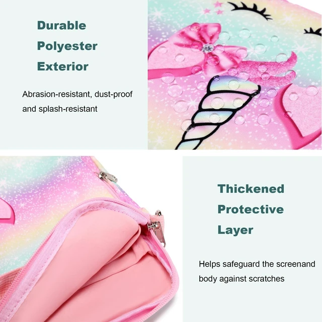 Alt view image 10 of 10 - Octsky Tablet Sleeve Bag Kids Tablet/Ipad Carrying Bag 12.5 inch with shoulder strap, soft Lining