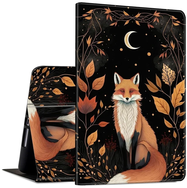 Alt view image 6 of 10 - Case Fits All-New Kindle Fire HD 8 & 8 Plus Tablet(12th Generation/10th Generation, 2022/2020 Release) 8" Slim Lightweight PU Leather Smart Stand Cover Case with Auto Wake/Sleep,Cute Fox