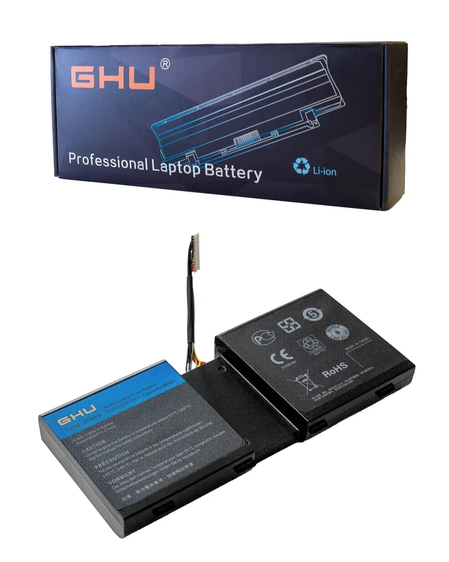 Alt view image 6 of 10 - GHU New 2F8K3 Laptop Battery Compatible with Dell Alienware 17 17X M17X-R5 18 18X M18X-R Series 02F8K3 KJ2PX 0KJ2PX G33TT 0G33TT 14.8V 86Wh