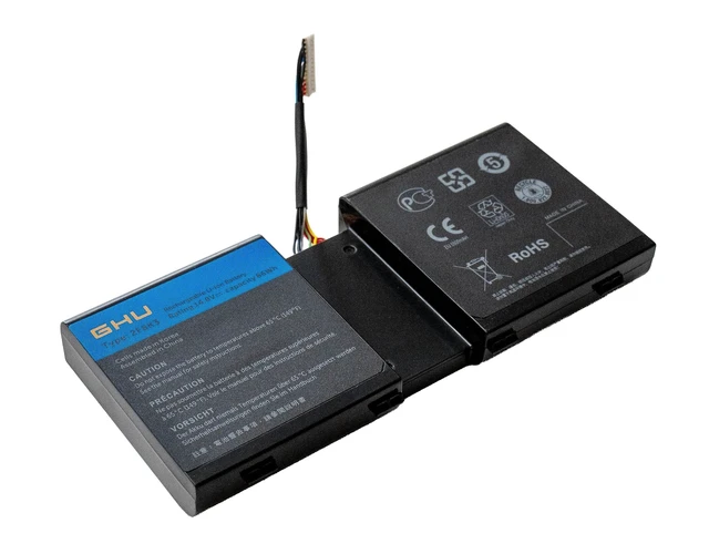 Alt view image 7 of 10 - GHU New 2F8K3 Laptop Battery Compatible with Dell Alienware 17 17X M17X-R5 18 18X M18X-R Series 02F8K3 KJ2PX 0KJ2PX G33TT 0G33TT 14.8V 86Wh