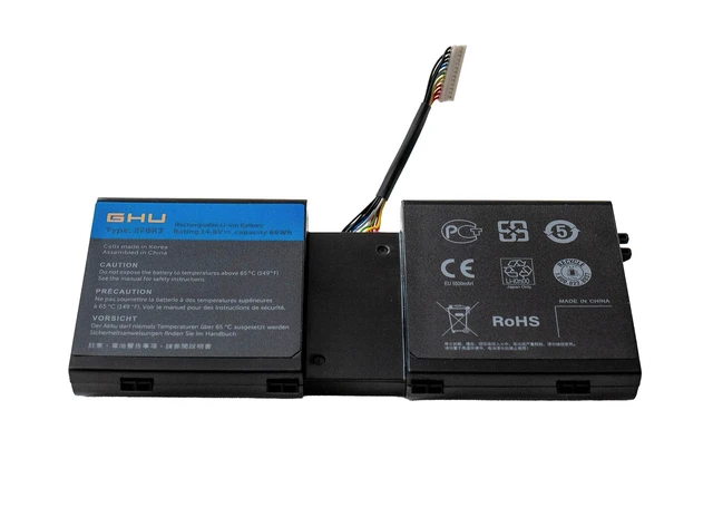 Alt view image 8 of 10 - GHU New 2F8K3 Laptop Battery Compatible with Dell Alienware 17 17X M17X-R5 18 18X M18X-R Series 02F8K3 KJ2PX 0KJ2PX G33TT 0G33TT 14.8V 86Wh