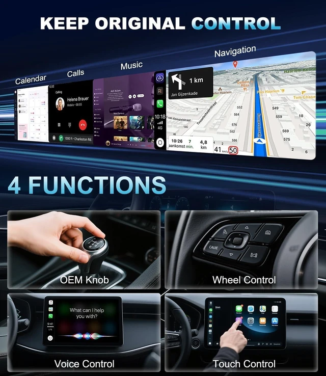 Alt view image 8 of 10 - Wireless CarPlay Adapter for Apple, Convert Wired to Wireless CarPlay Adapter, USB-C/Type-C, Plug & Play, Car Play Dongle Stick Only for Apple Wired CarPlay Cars & for iPhone iOS 10+